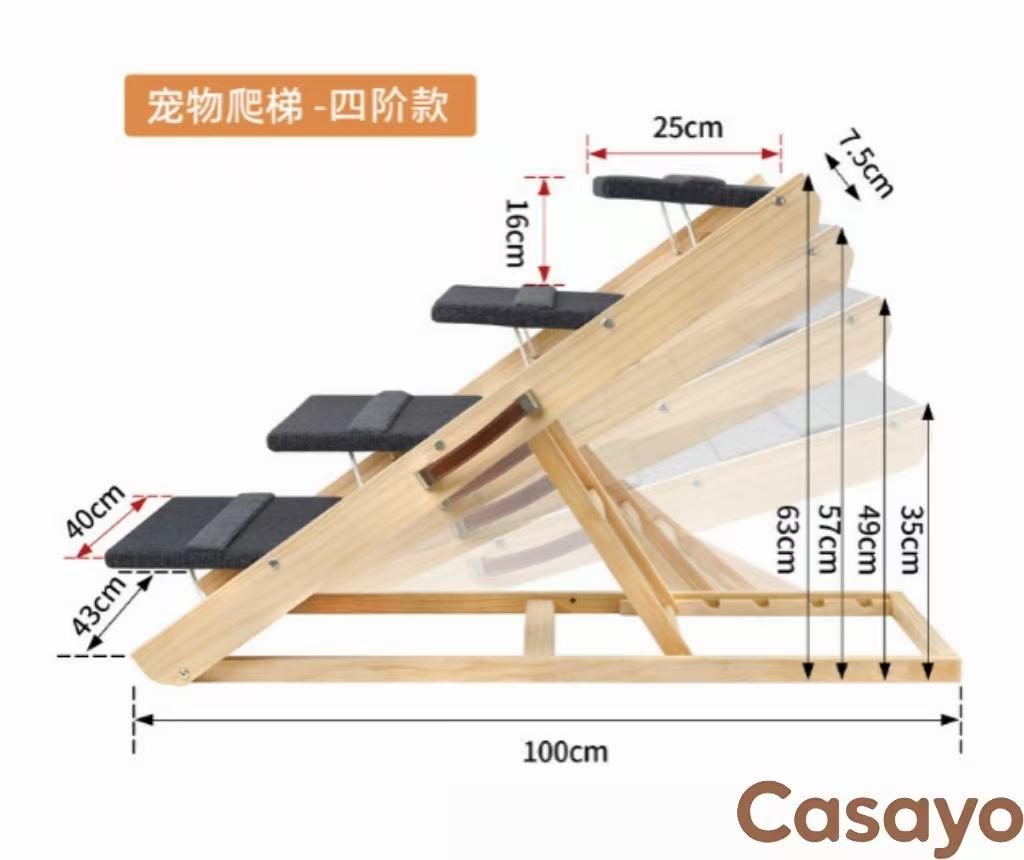 4-Step Pet Ladder(Metal Bracket Version)